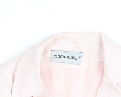 Clockhouse Women's Pink Cotton Blazer Size 10 Regular Fit