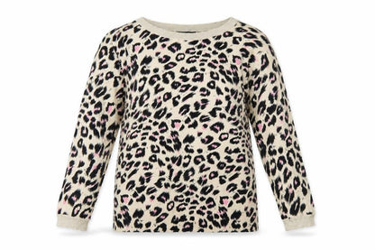 Wallis Women Beige Leopard Print Long Sleeve Jumper Size S