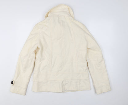 Next Women’s Ivory Cotton Pea Coat Jacket Size 10