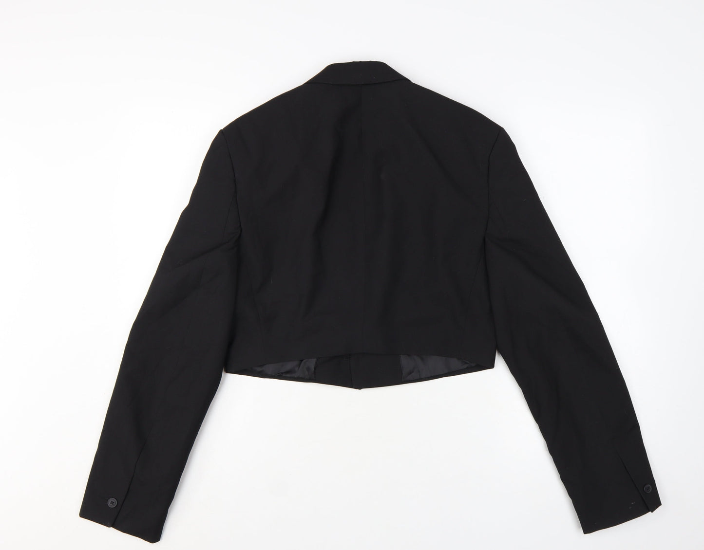 ASOS DESIGN Women's Black XS Cropped Tuxedo Suit Jacket