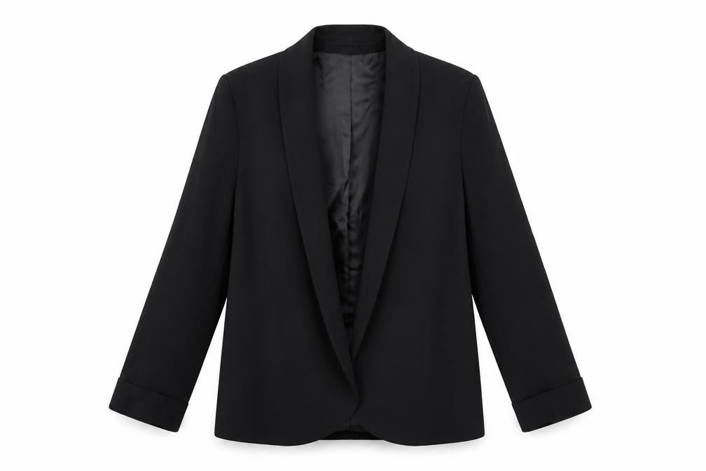 Monsoon Womens Black Shawl Lapel Blazer Jacket UK 12