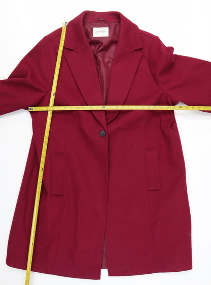 George Women's Red Long Polyester Overcoat Size 24
