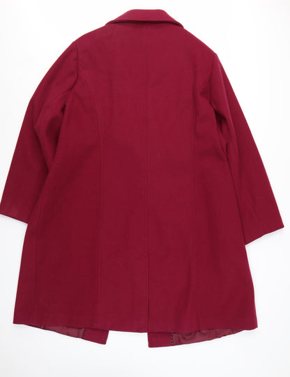 George Women's Red Long Polyester Overcoat Size 24