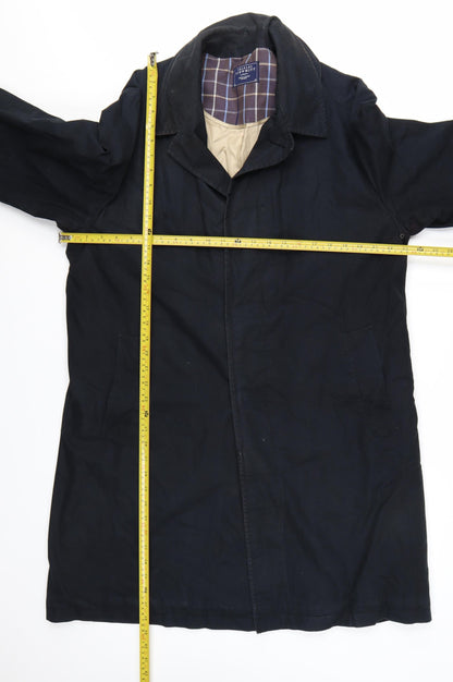 Charles Tyrwhitt Men's Black Cotton Overcoat 42 Regular Classic Style