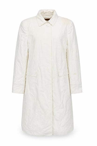 Fenn Wright Manson Women's Ivory Long Cotton Trench Coat UK 14