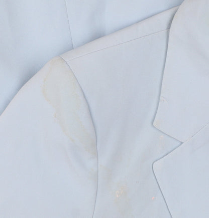 Dorothy Perkins Women Blue Double-Breasted Blazer UK 10 Polyester Blend