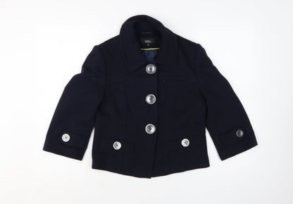 Marks and Spencer Women's Blue 3/4 Sleeve Short Blazer Size 8