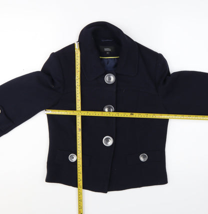 Marks and Spencer Women's Blue 3/4 Sleeve Short Blazer Size 8