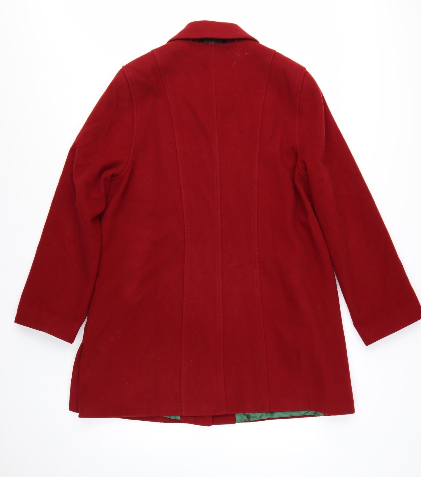 Rowland's Women's Red Wool Cashmere Blend Mid-Length Coat Size 18