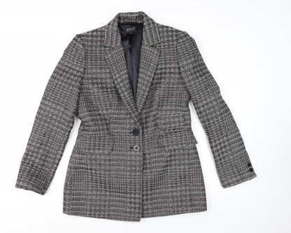 Bruce by Bruce Oldfield Women's Grey Size 12 Classic Two-Button Blazer