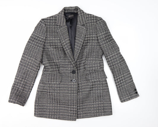 Bruce by Bruce Oldfield Women's Grey Size 12 Classic Two-Button Blazer