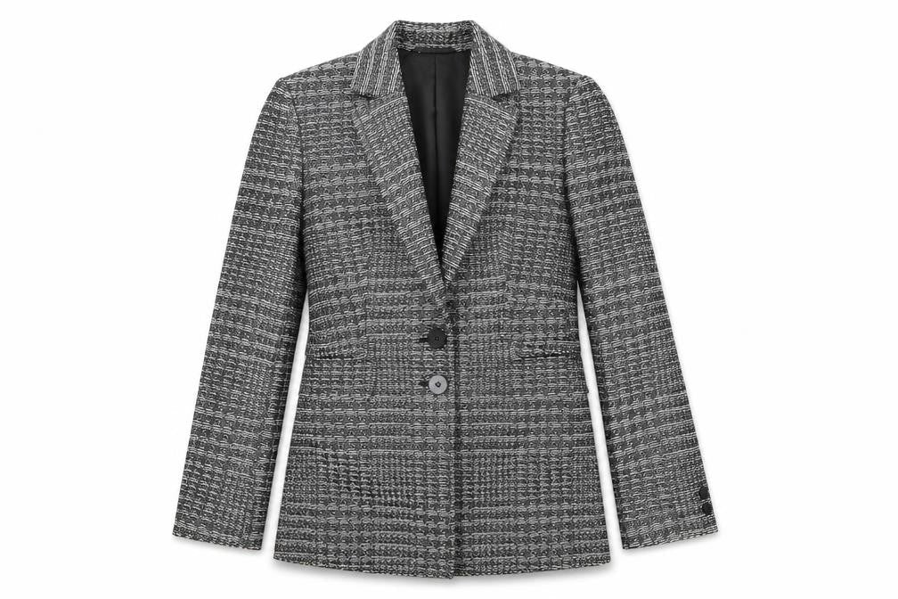 Bruce by Bruce Oldfield Women's Grey Size 12 Classic Two-Button Blazer
