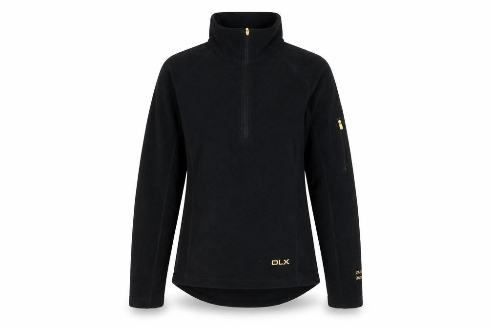Trespass DLX Women's Black Fleece Pullover XS 1/2 Zip Sweatshirt