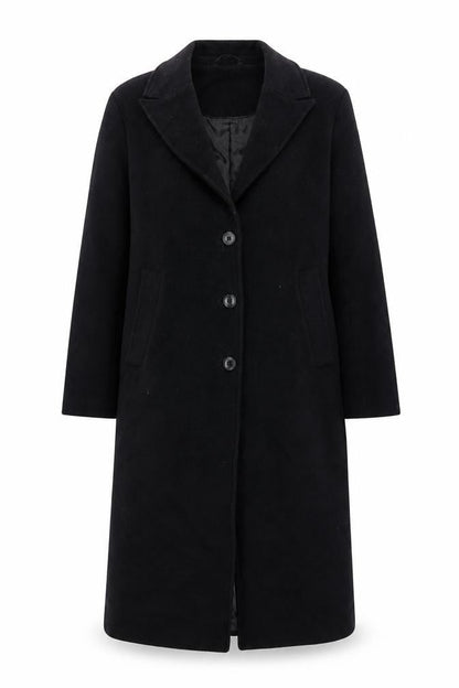 Abercrombie & Fitch Womens Black Wool Long Overcoat M