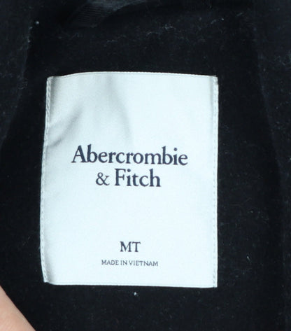 Abercrombie & Fitch Womens Black Wool Long Overcoat M