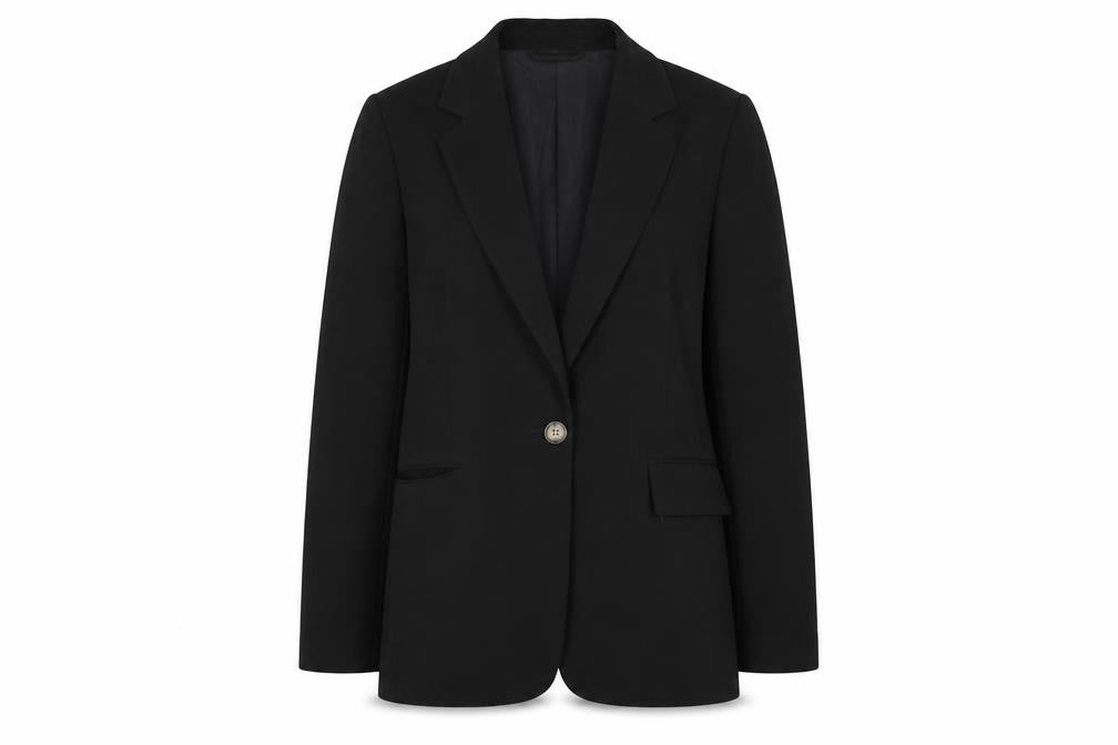 H&M Women's Black UK 12 Single-Breasted Blazer Jacket