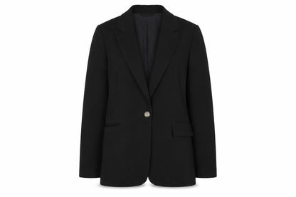 H&M Women's Black UK 12 Single-Breasted Blazer Jacket