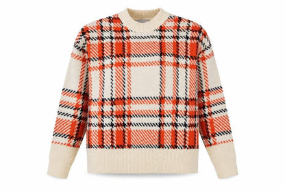 Red Herring Women's Beige Check Wool Blend Pullover Jumper Size 10