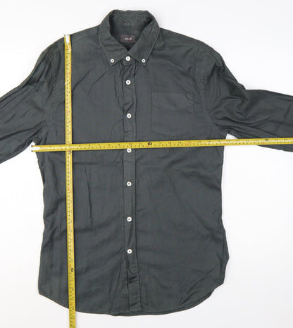 Jigsaw Men's Grey Button-Down Cotton Long Sleeve Shirt Size M