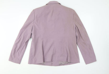 Bonmarché Women’s Purple Suede Look Zip Collared Jacket Size 18