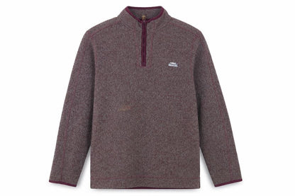 Weird Fish Men's Purple Knit 1/4 Zip Pullover Sweatshirt L