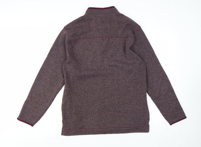 Weird Fish Men's Purple Knit 1/4 Zip Pullover Sweatshirt L