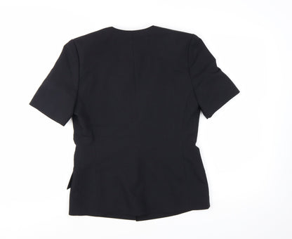 Perrie London Women's Black Short Sleeve Suit Jacket Size 12 Classic Blazer