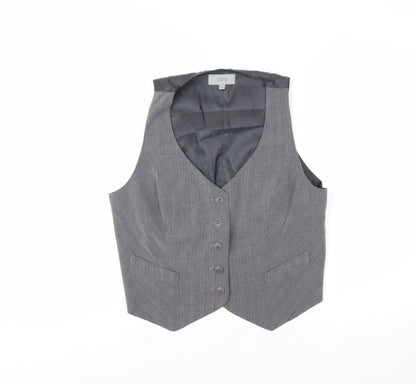 Marks and Spencer Women's Grey Pinstripe Suit Waistcoat Size 14