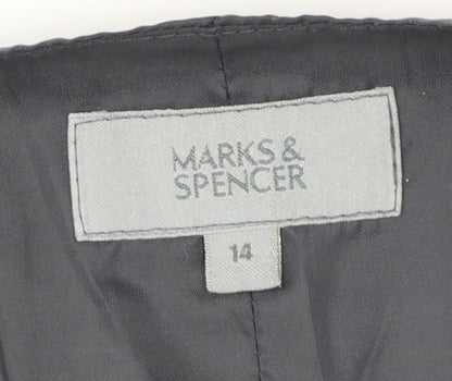 Marks and Spencer Women's Grey Pinstripe Suit Waistcoat Size 14