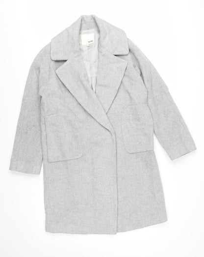 Mixxo Women's Grey Wool Blend Mid-Length Overcoat Size S