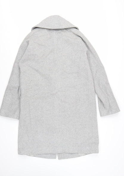 Mixxo Women's Grey Wool Blend Mid-Length Overcoat Size S