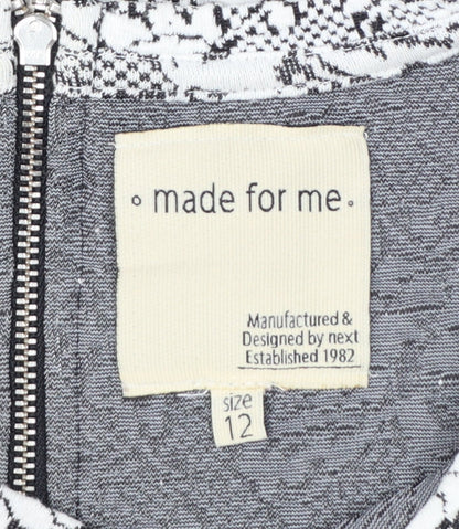 Next Women’s Grey Floral 3/4 Sleeve Jersey Blouse Size 12
