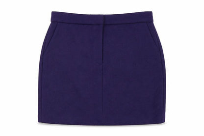 Marks and Spencer Women's Purple Wool Blend Short Pencil Skirt Size 16