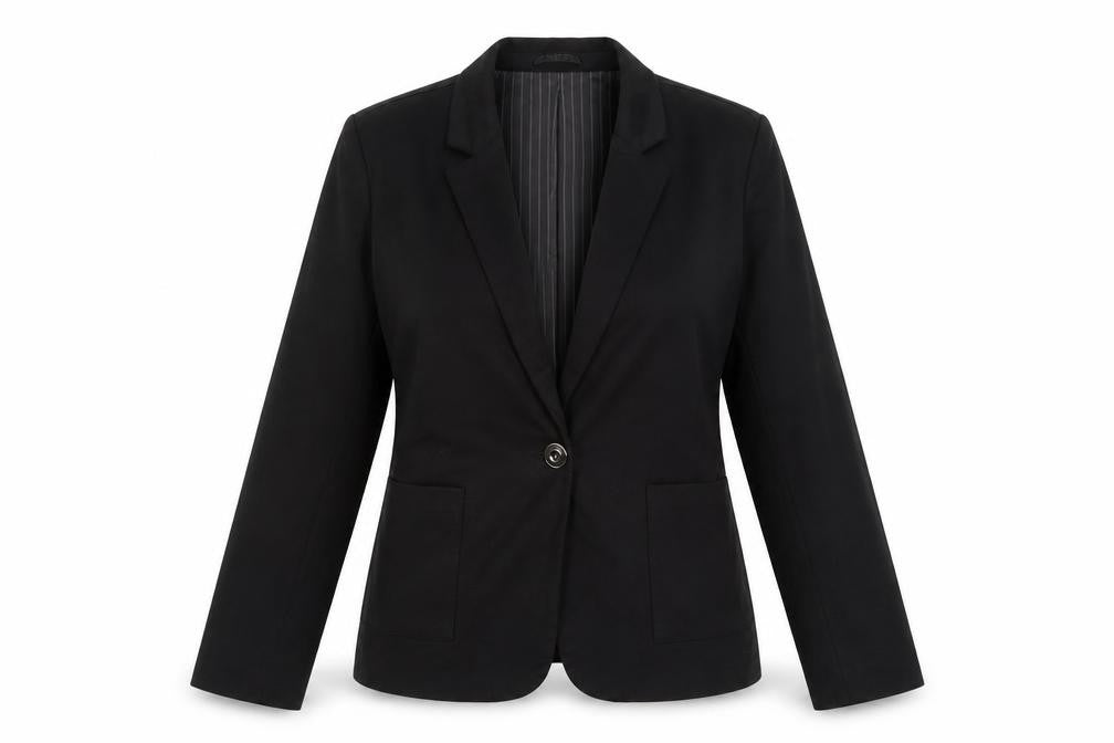 Saloos Women's Black Single-Breasted Blazer UK 14 Tailored Jacket