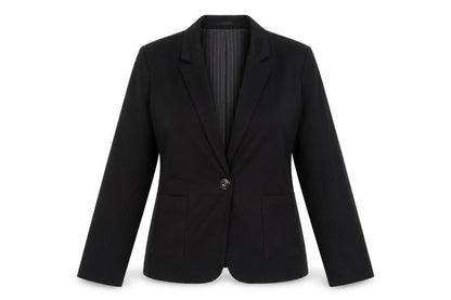 Saloos Women's Black Single-Breasted Blazer UK 14 Tailored Jacket
