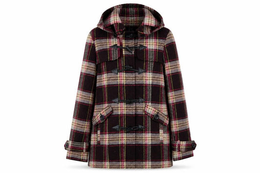 Next Women's Multicoloured Check Hooded Duffle Coat Size 8