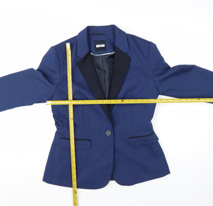 Next Women Blue Slim Fit Single-Breasted Blazer Size 12R