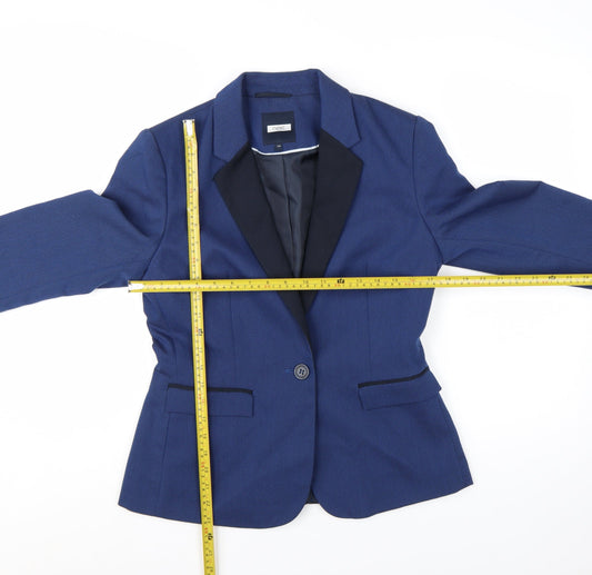 Next Women Blue Slim Fit Single-Breasted Blazer Size 12R