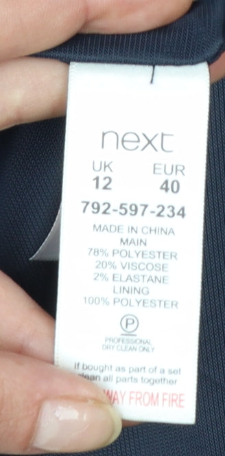 Next Women Blue Slim Fit Single-Breasted Blazer Size 12R