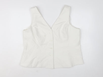 Marks and Spencer Women Ivory Size 22 Tailored Suit Waistcoat