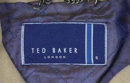 Ted Baker Men's Brown Cotton Wool Basic Jacket Size L