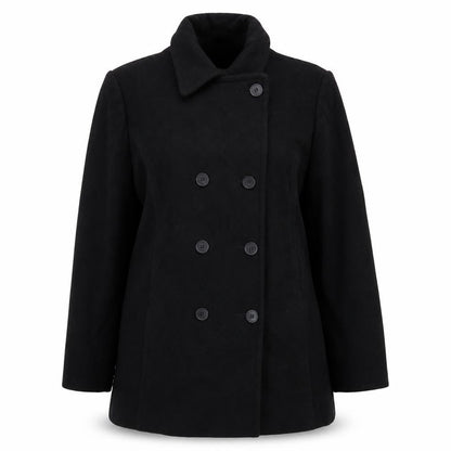 Worthington Womens Black Wool Blend Pea Coat Size 12