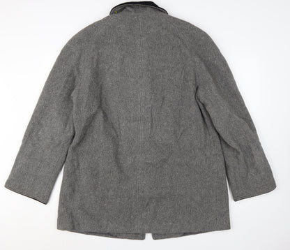 Bromley Collection Women’s Grey Wool Overcoat Size 12 Classic Style