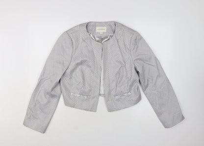 Monsoon Women's Grey Textured Cropped Suit Jacket Size 14