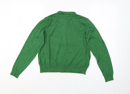Marks and Spencer Women’s Green Cardigan Size 14 Crew Neck Knitwear