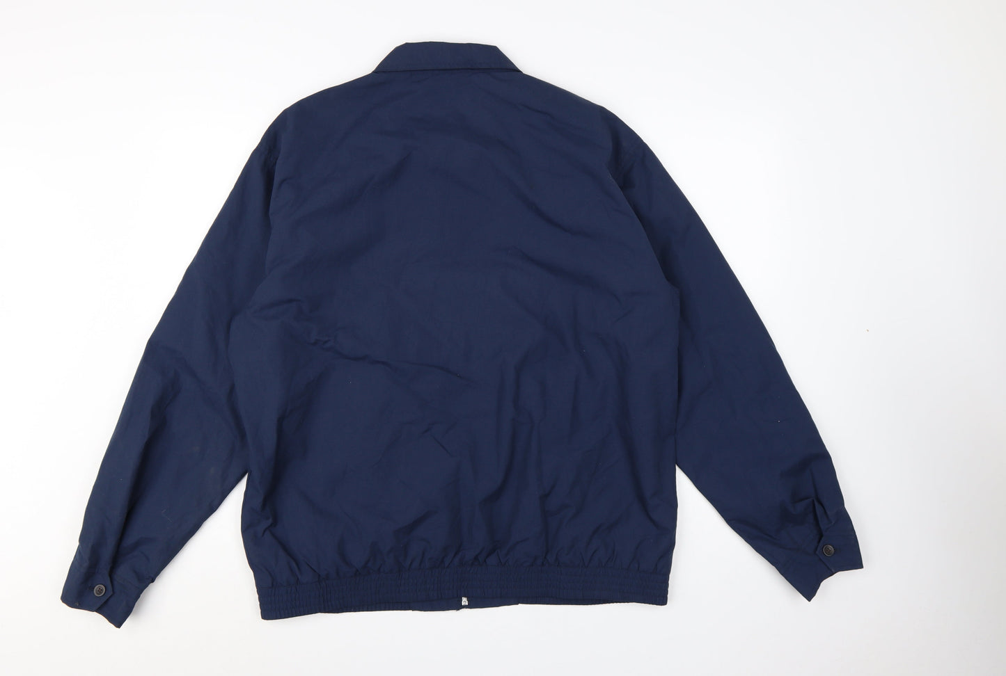 Chaps Men's Blue L Bomber Jacket Cotton Blend Full Zip Classic