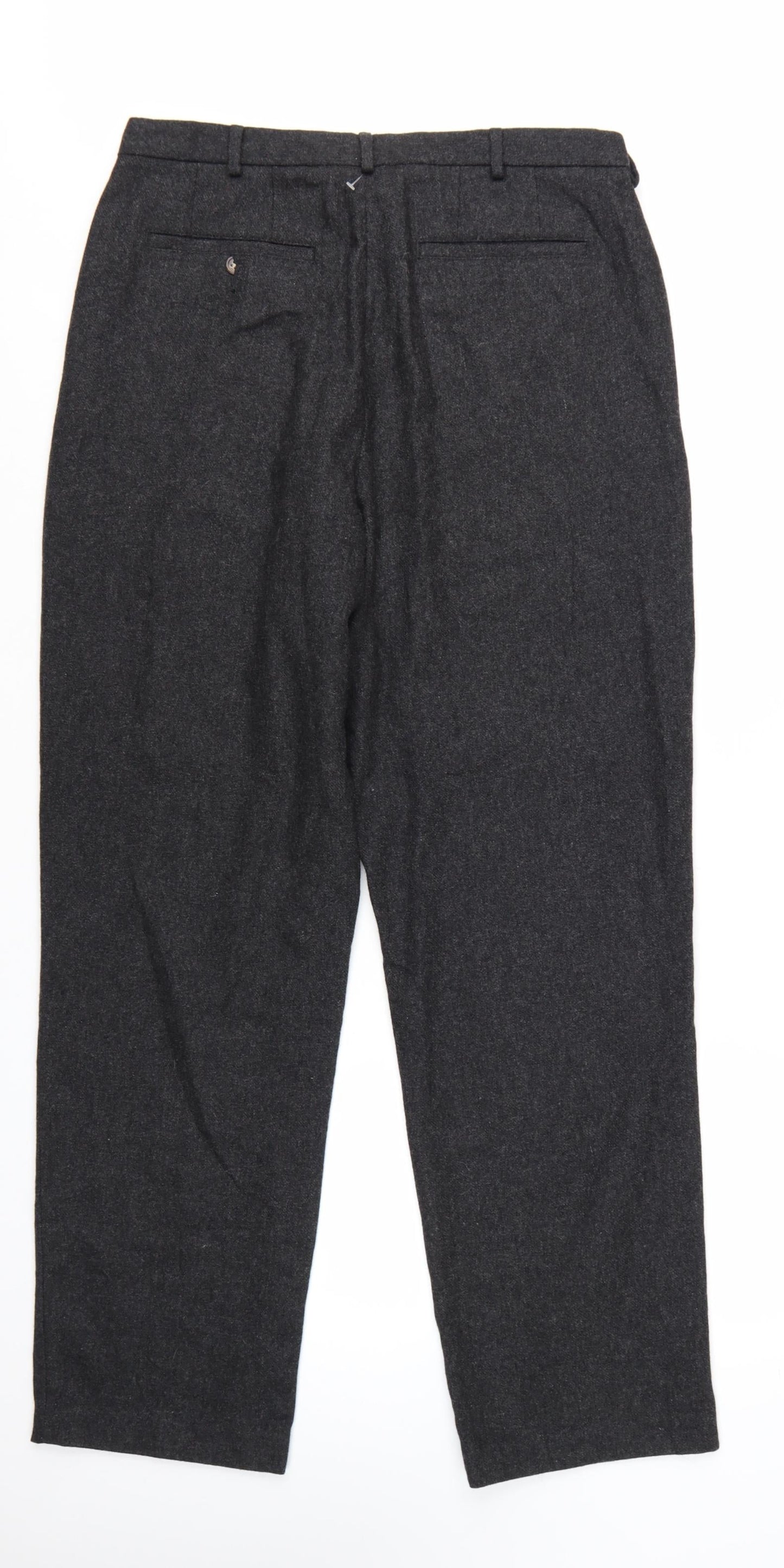 J.Crew Men's Grey Wool Blend Dress Pants 33R Classic Fit Trousers