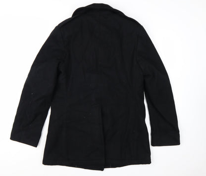 Defense Logistics Agency Women's Black Wool Pea Coat Size 10