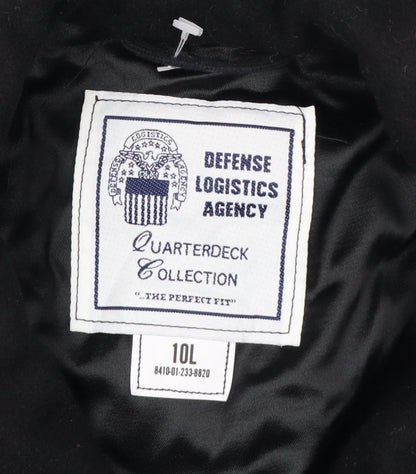 Defense Logistics Agency Women's Black Wool Pea Coat Size 10