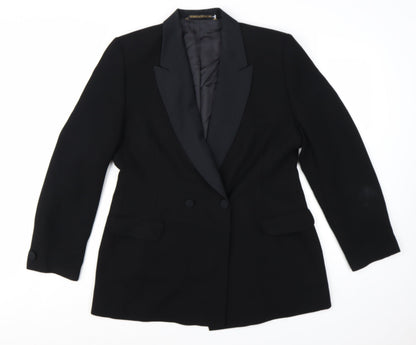 Marks and Spencer Women’s Black Size 16 Tuxedo Blazer Jacket